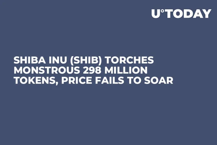 Shiba Inu (SHIB) Torches Monstrous 298 Million Tokens, Price Fails to Soar
