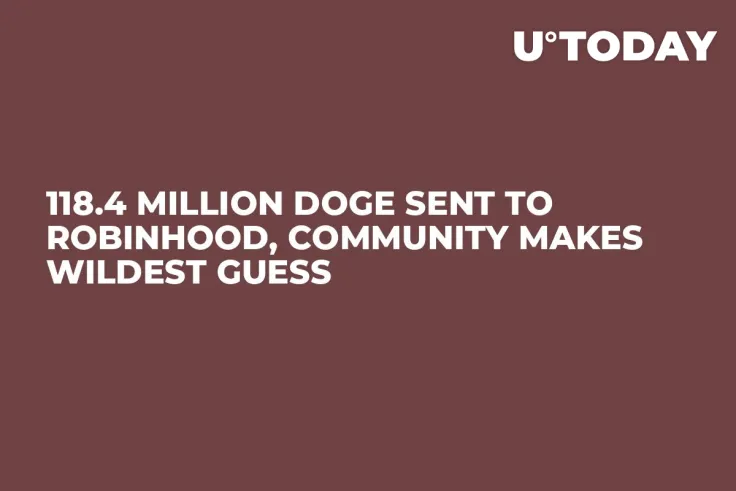 118.4 Million DOGE Sent to Robinhood, Community Makes Wildest Guess