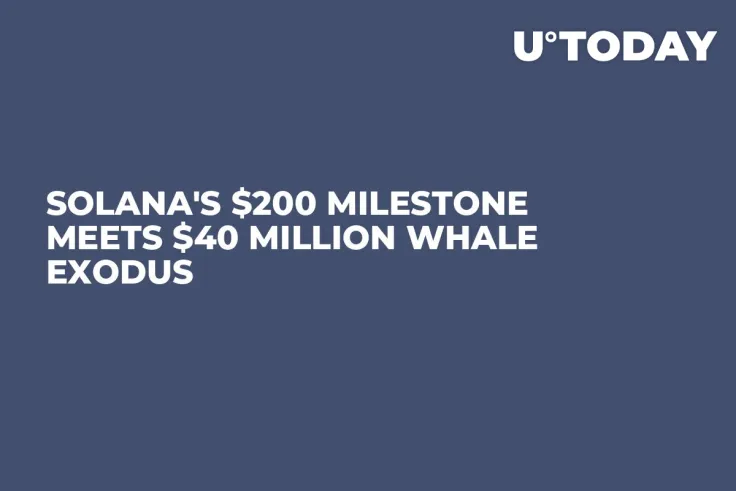 Solana's $200 Milestone Meets $40 Million Whale Exodus