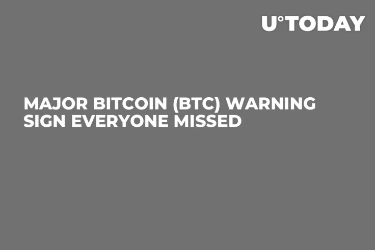 Major Bitcoin (BTC) Warning Sign Everyone Missed 