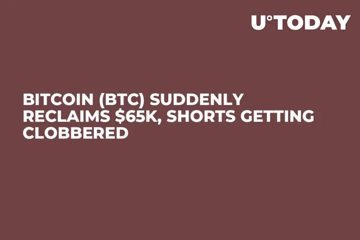 Bitcoin (BTC) Suddenly Reclaims $65K, Shorts Getting Clobbered 