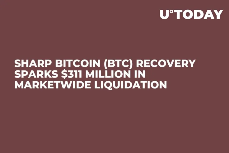 Sharp Bitcoin (BTC) Recovery Sparks $311 Million in Marketwide Liquidation