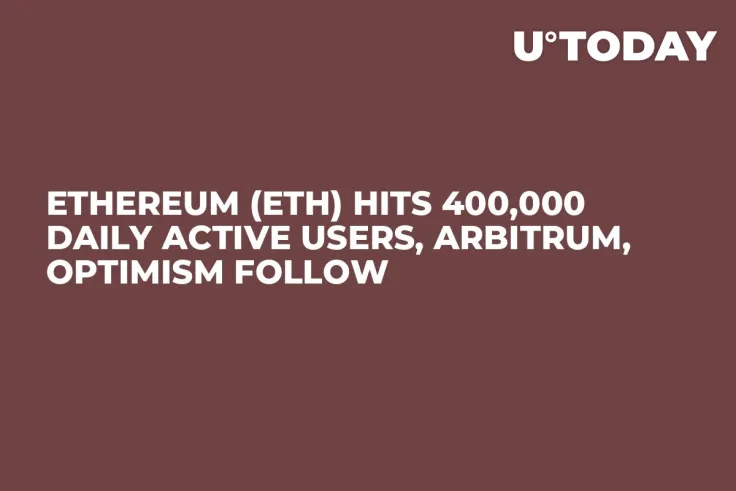 Ethereum (ETH) Hits 400,000 Daily Active Users, Arbitrum, Optimism Follow