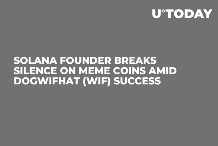 Solana Founder Breaks Silence on Meme Coins Amid Dogwifhat (WIF) Success