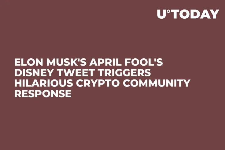 Elon Musk's April Fool's Disney Tweet Triggers Hilarious Crypto Community Response