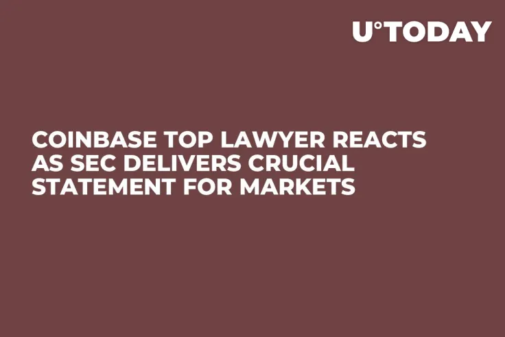 Coinbase Top Lawyer Reacts as SEC Delivers Crucial Statement for Markets