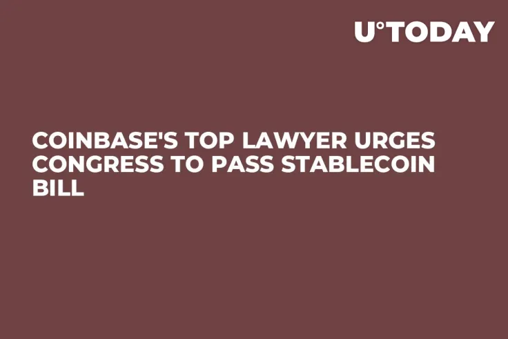 Coinbase's Top Lawyer Urges Congress to Pass Stablecoin Bill  
