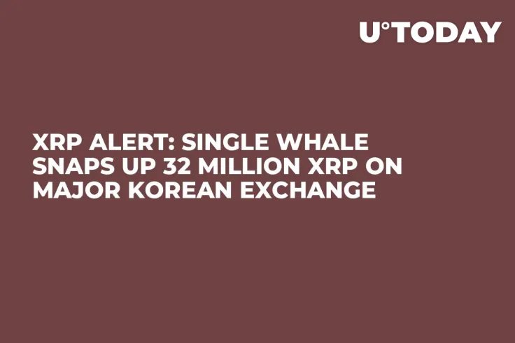 XRP Alert: Single Whale Snaps up 32 Million XRP on Major Korean Exchange