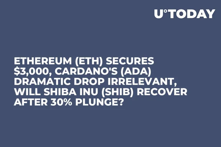 Ethereum (ETH) Secures $3,000, Cardano's (ADA) Dramatic Drop Irrelevant, Will Shiba Inu (SHIB) Recover After 30% Plunge?