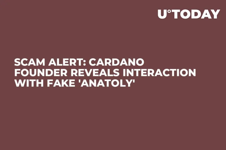 Scam Alert: Cardano Founder Reveals Interaction With Fake 'Anatoly'