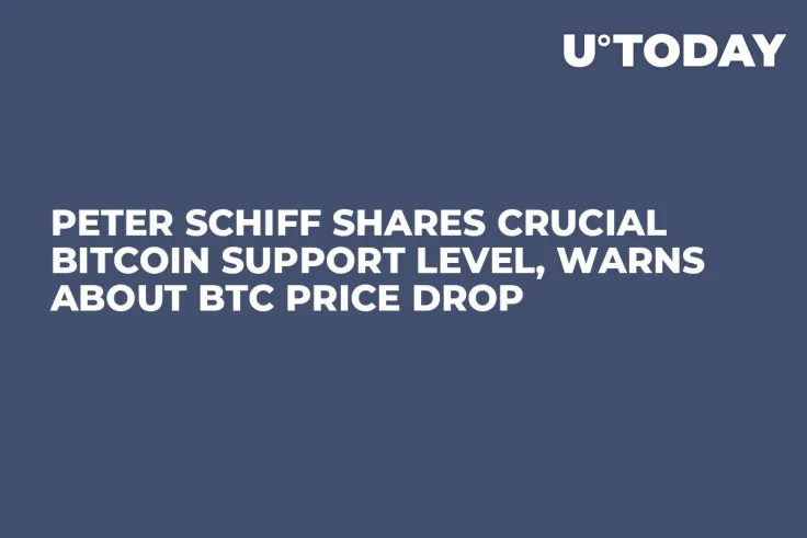 Peter Schiff Shares Crucial Bitcoin Support Level, Warns About BTC Price Drop