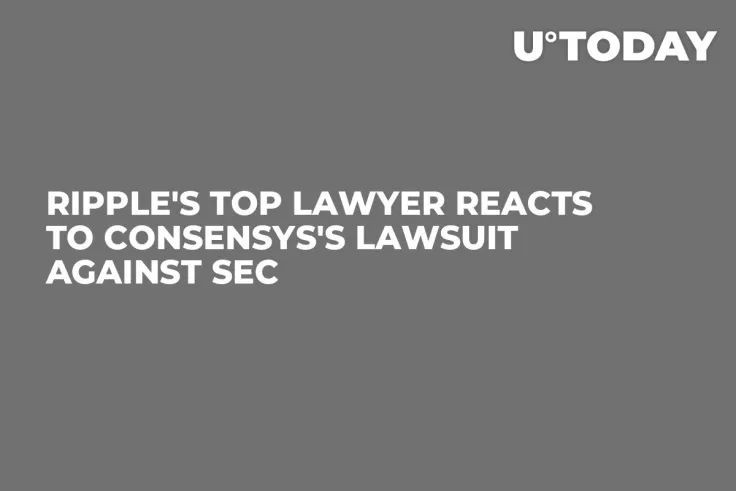 Ripple's Top Lawyer Reacts to Consensys's Lawsuit Against SEC  