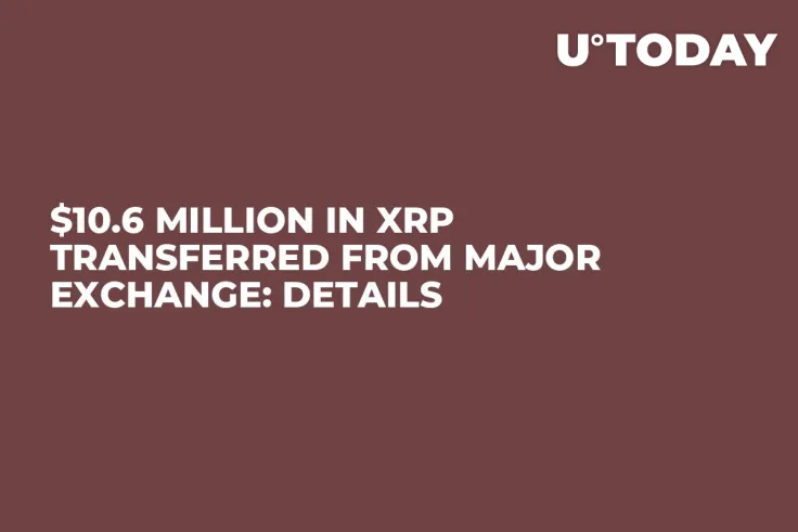 $10.6 Million in XRP Transferred From Major Exchange: Details
