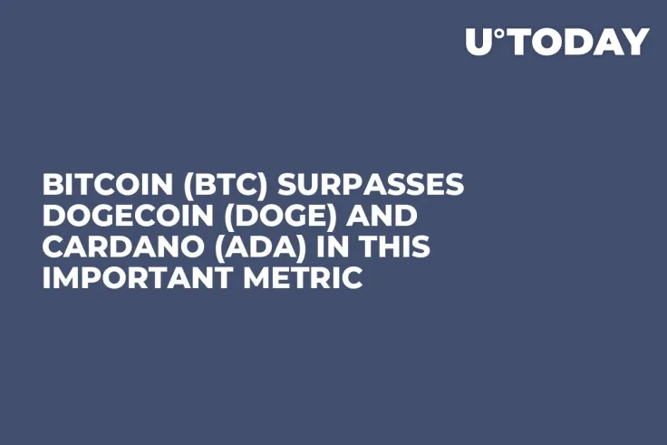 Bitcoin (BTC) Surpasses Dogecoin (DOGE) and Cardano (ADA) in This Important Metric