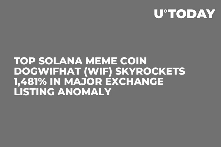 Top Solana Meme Coin Dogwifhat (WIF) Skyrockets 1,481% in Major Exchange Listing Anomaly