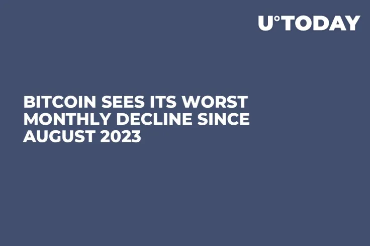 Bitcoin Sees Its Worst Monthly Decline Since August 2023  