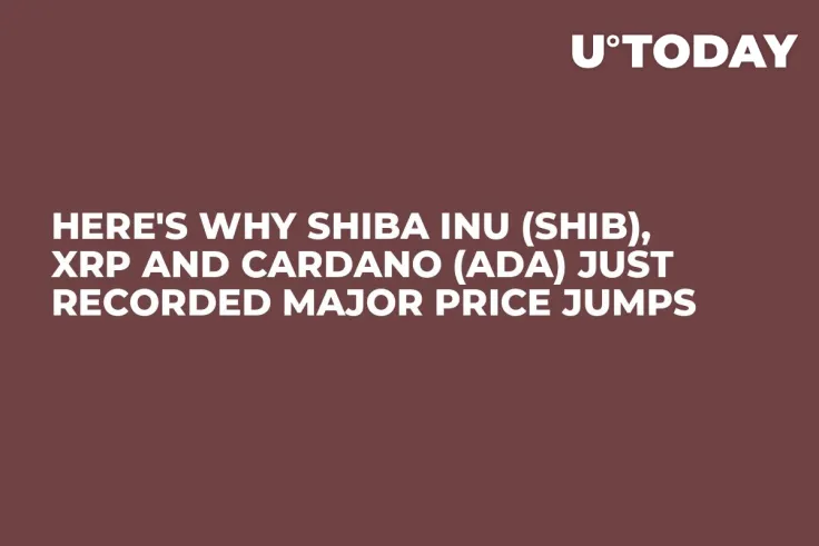 Here's Why Shiba Inu (SHIB), XRP and Cardano (ADA) Just Recorded Major Price Jumps