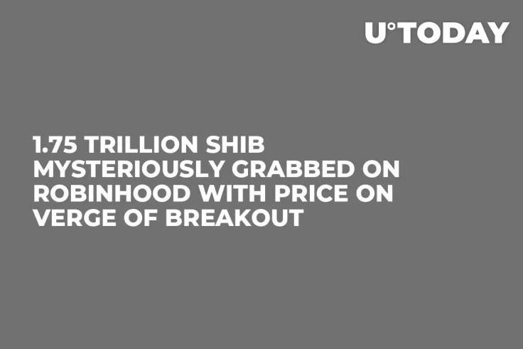 1.75 Trillion SHIB Mysteriously Grabbed on Robinhood With Price on Verge of Breakout