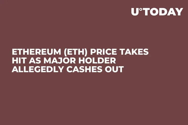 Ethereum (ETH) Price Takes Hit as Major Holder Allegedly Cashes Out
