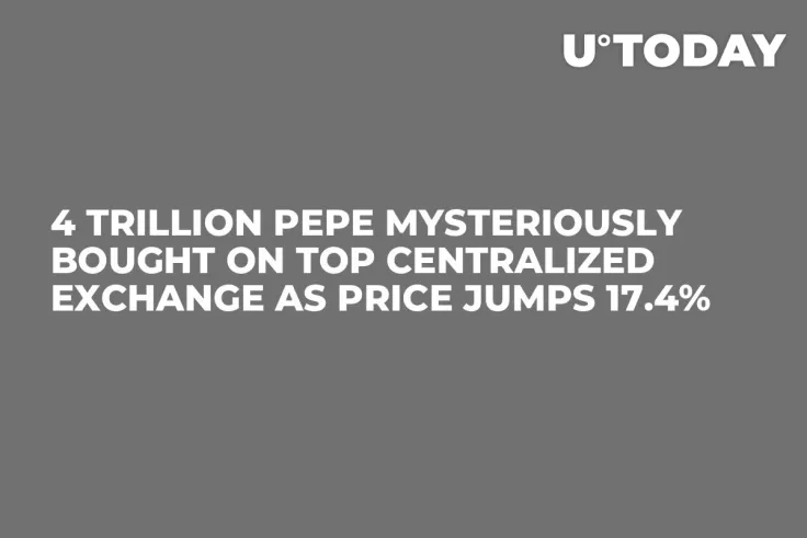 4 Trillion PEPE Mysteriously Bought on Top Centralized Exchange as Price Jumps 17.4%