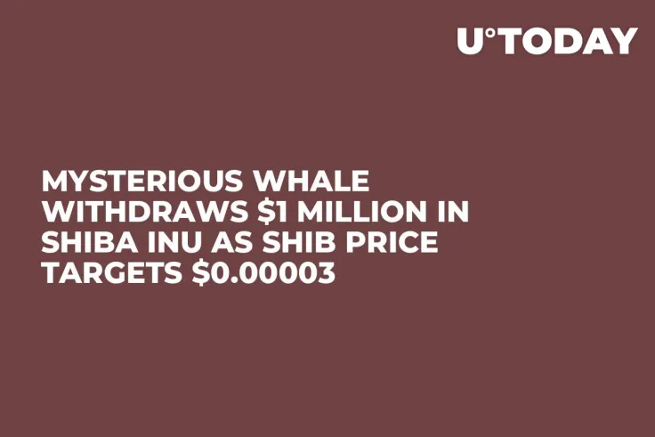 Mysterious Whale Withdraws $1 Million in Shiba Inu as SHIB Price Targets $0.00003