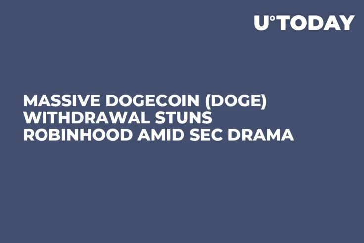 Massive Dogecoin (DOGE) Withdrawal Stuns Robinhood Amid SEC Drama