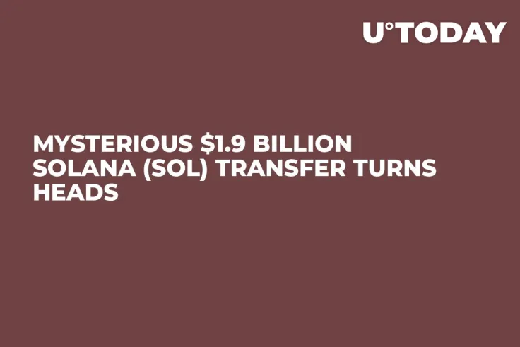 Mysterious $1.9 Billion Solana (SOL) Transfer Turns Heads