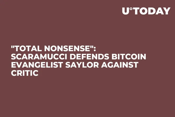 "Total Nonsense": Scaramucci Defends Bitcoin Evangelist Saylor Against Critic