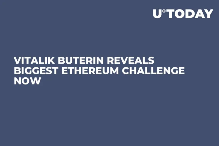 Vitalik Buterin Reveals Biggest Ethereum Challenge Now