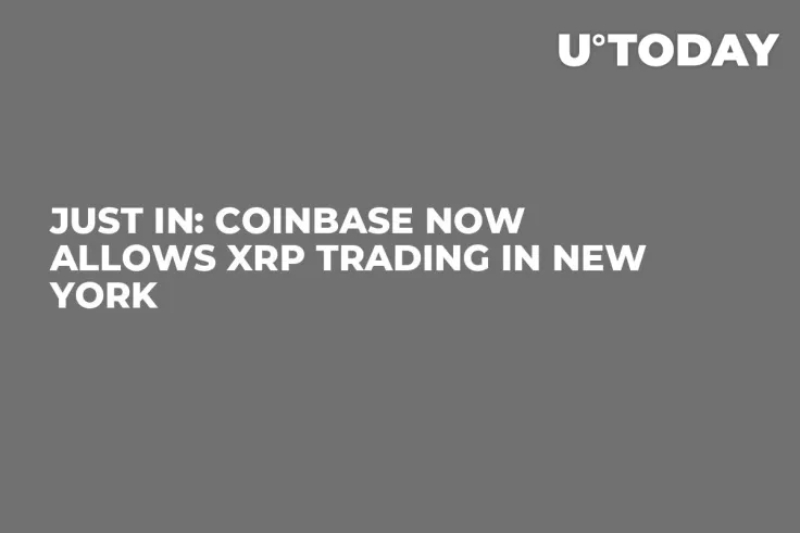 Just In: Coinbase Now Allows XRP Trading in New York