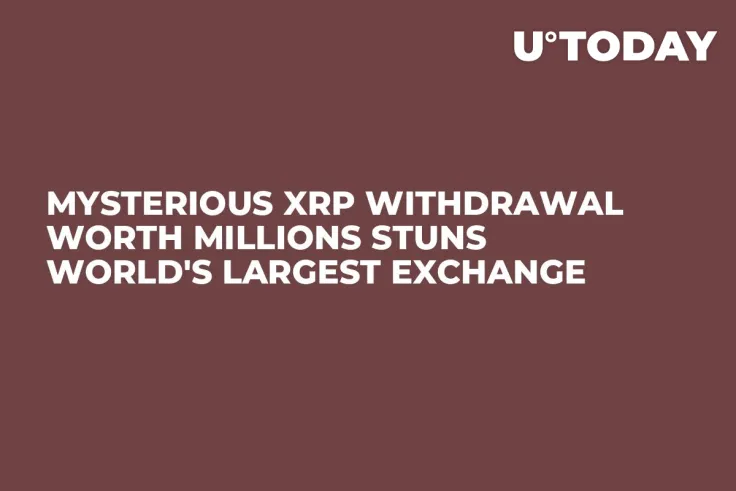 Mysterious XRP Withdrawal Worth Millions Stuns World's Largest Exchange