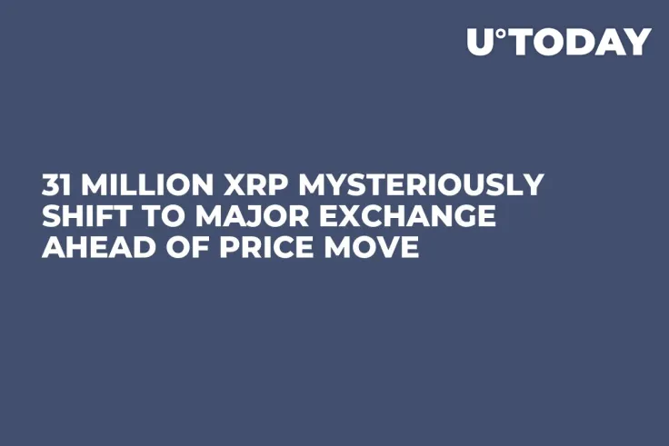 31 Million XRP Mysteriously Shift to Major Exchange Ahead of Price Move