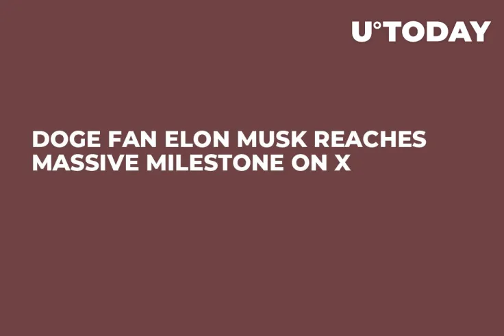 DOGE Fan Elon Musk Reaches Massive Milestone on X