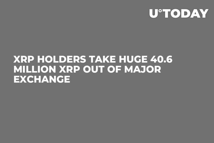 XRP Holders Take Huge 40.6 Million XRP out of Major Exchange