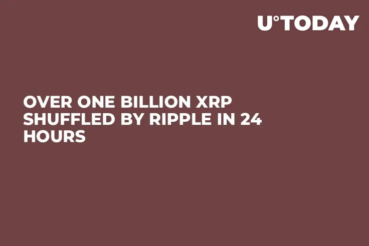 Over One Billion XRP Shuffled by Ripple in 24 Hours