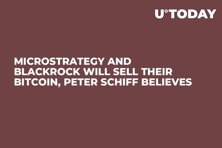 MicroStrategy and BlackRock Will Sell Their Bitcoin, Peter Schiff Believes