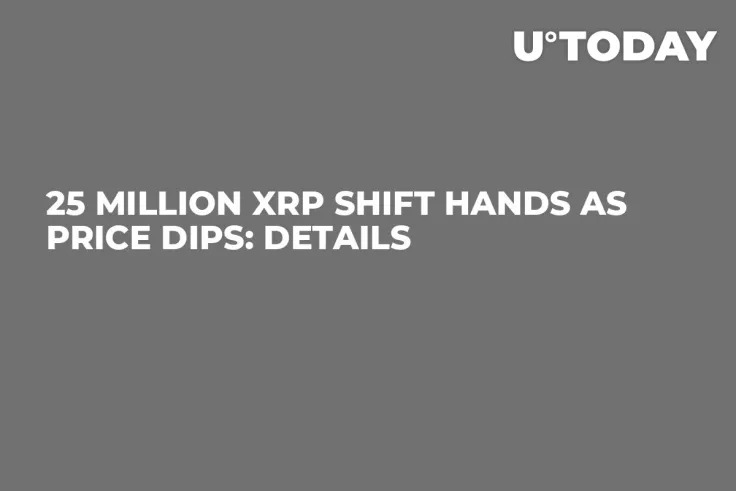 25 Million XRP Shift Hands as Price Dips: Details