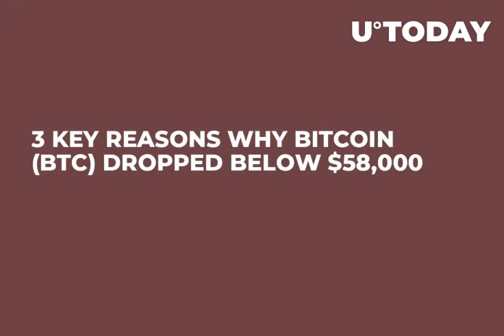 3 Key Reasons Why Bitcoin (BTC) Dropped Below $58,000
