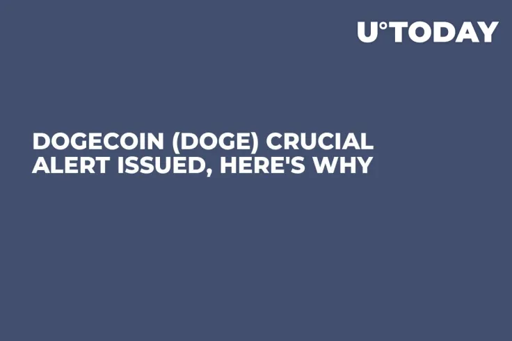 Dogecoin (DOGE) Crucial Alert Issued, Here's Why