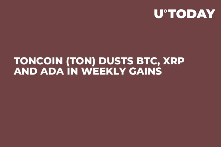 Toncoin (TON) Dusts BTC, XRP and ADA in Weekly Gains