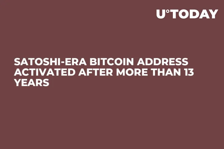 Satoshi-Era Bitcoin Address Activated After More Than 13 Years
