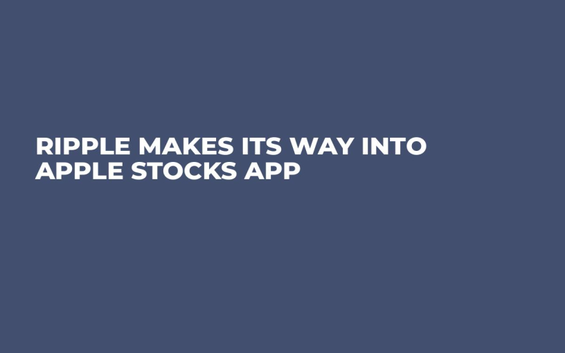 Ripple Makes its Way Into Apple Stocks App