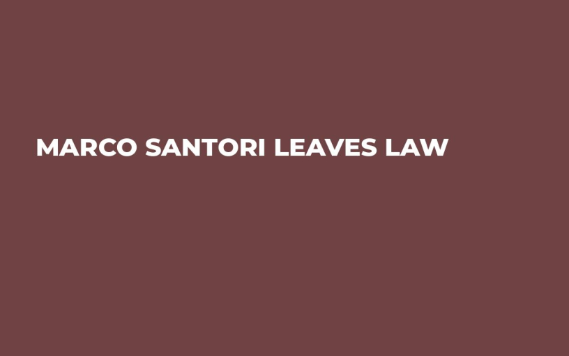 Marco Santori Leaves Law