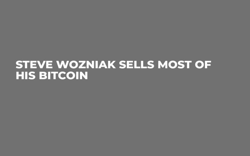 Steve Wozniak Sells Most of his Bitcoin 