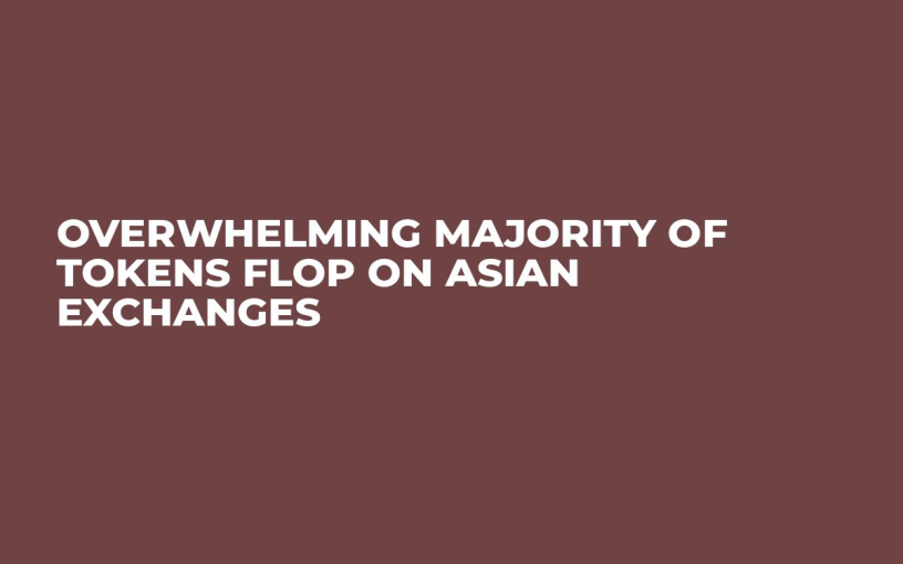 Overwhelming Majority of Tokens Flop on Asian Exchanges 