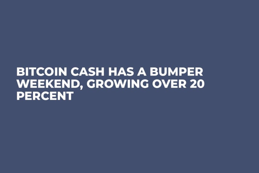 Bitcoin Cash Has a Bumper Weekend, Growing Over 20 Percent