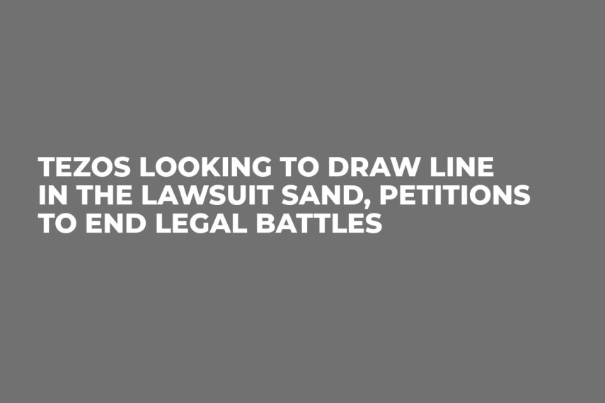 Tezos Looking to Draw Line in the Lawsuit Sand, Petitions to End Legal Battles