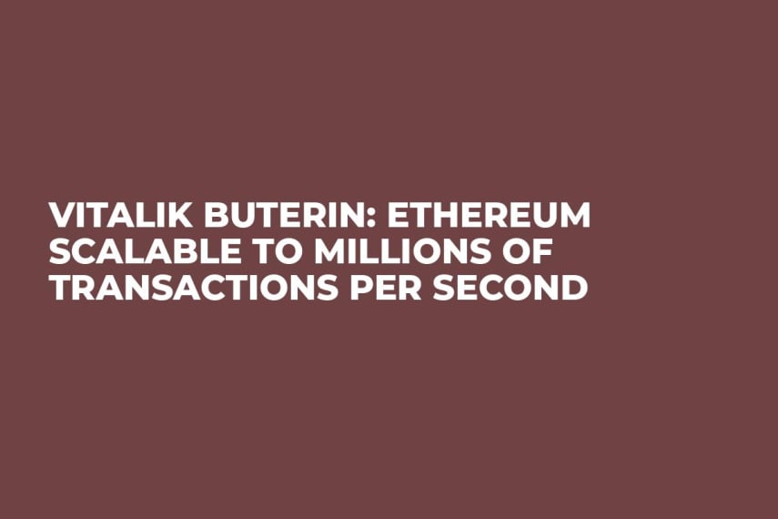 Vitalik Buterin: Ethereum Scalable to Millions of Transactions Per Second