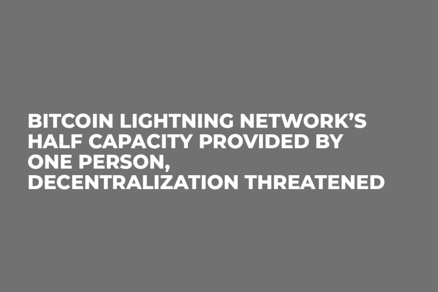 Bitcoin Lightning Network’s Half Capacity Provided by One Person, Decentralization Threatened