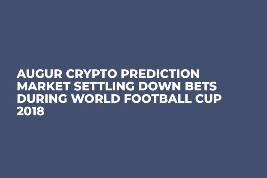 Augur Crypto Prediction Market Settling Down Bets During World Football Cup 2018